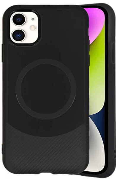 FREEDOM STOREE حافظة Newface لهاتف آيفون 11 من مادة الكربون - أسود