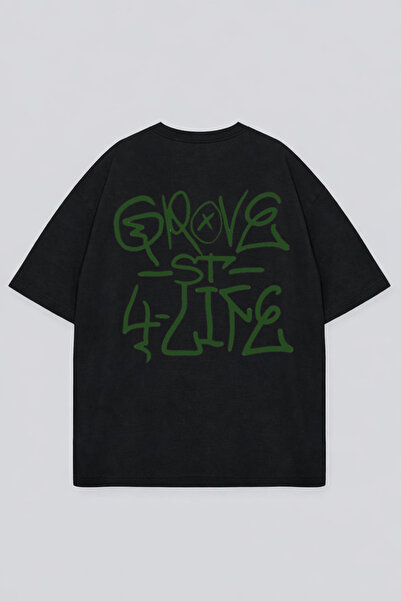 LORVEX Μπλουζάκι Oversize Unisex 100% Βαμβακερό Άνετο Μπλουζάκι με Στάμπα