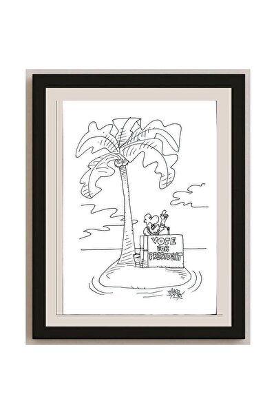 Juan Francisco Villarruel 33x24cm Orijinal El Çizimi Karikatür / Sertifikalı / Koleksiyonluk BOD04424