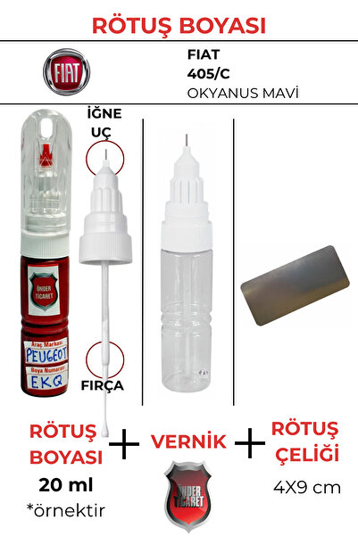 Önder Ticaret Fiat 405C Okyanus Mavi Rötuş Boyası + Vernik + Rötuş Çeliği Ege...