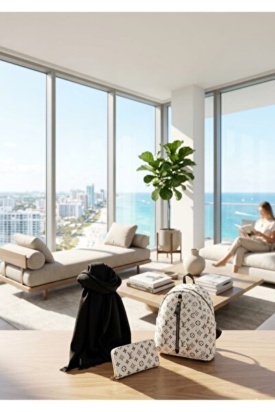 w white stars sports & wear Women-Girls Patterned 3-Piece Set (Backpack+Walle...