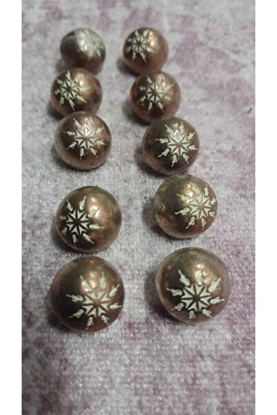 ILCARE Antique Bronze Copper Plated Metal Button 26 Size 16 mm 10 Pieces