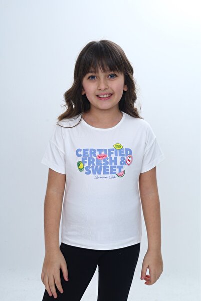 Toontoy Κοριτσίστικο μπλουζάκι με λαιμόκοψη ποδηλάτου, ανοιχτό στους ώμους, κ...