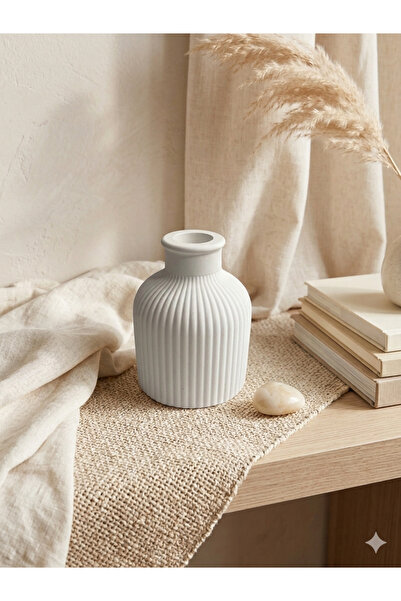 TAFİ Decorative Serrated Vase (Unvarnished)