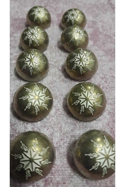 ILCARE Antique Bronze Plated Metal Button 28 Size 18 mm 10 Pieces