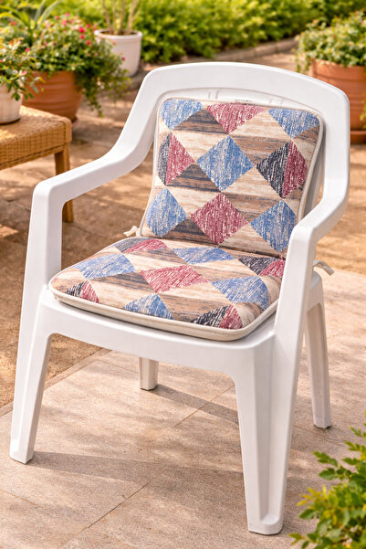 Peacock 6 Adet Yıkanabilir Kumaş Sandalye Minderi