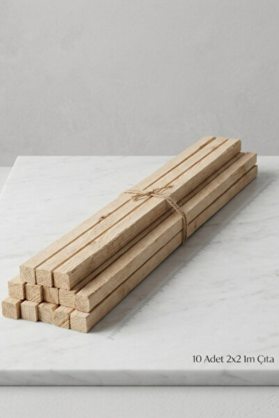 EkaWood Eka Wood Çok Amaçlı Ahşap Çıta Seti - Bahçe ve Dekorasyon İçin 2x2 cm...