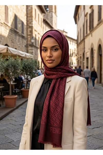 white stars Double Sided F Pattern Shawl