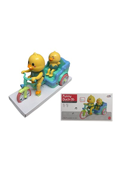 ADIRI SHOP Διαδραστικό παιχνίδι αστεία πάπια - 2 παπάκια με τρίκυκλο, μουσική...