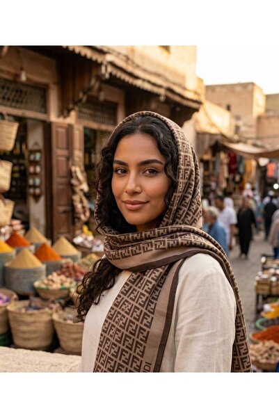 white stars Double Sided F Pattern Shawl