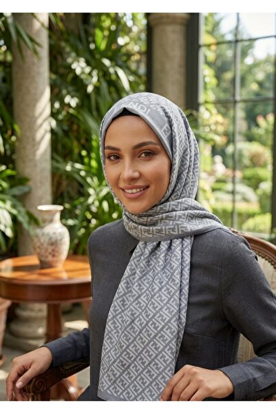 white stars Double Sided F Pattern Shawl