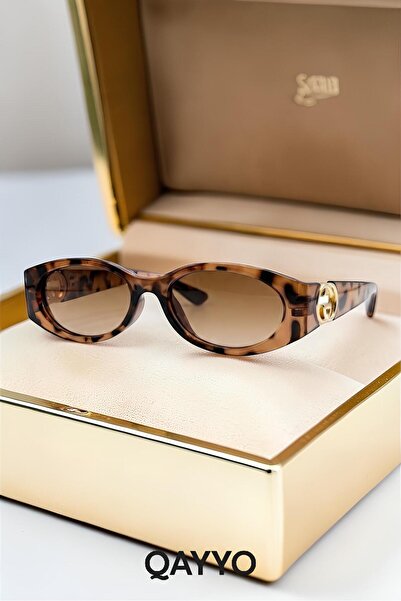 QAYYO Accessories Geran Leopard Brown Uv400 Protected Ultra Light Women's Sun...