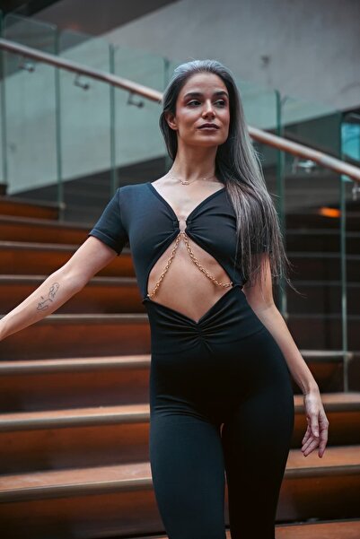 DNCN Shaira Chain Detailed Spanish Style Jumpsuit