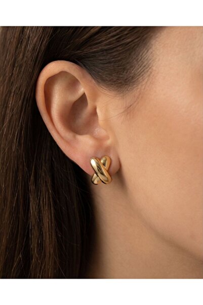 B&T Bujiteri Steel Gold X Model Earrings