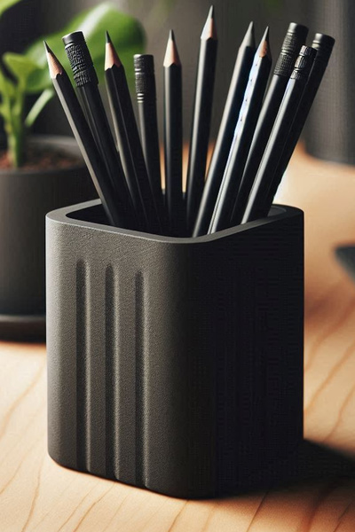 OEM Modern Square Pen Holder – Minimalist Desktop Pen Organizer