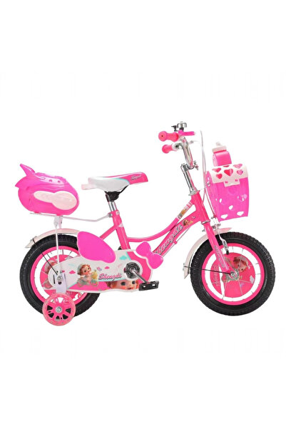 OEM Bicycle for Girls 2-4 Years Old, With Training Wheels, Front Basket And R...