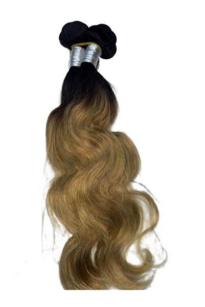 Fine Hair 100/100 Hair Tie, 20 Inches, Two Colors (Black Roots and Beige Tips)