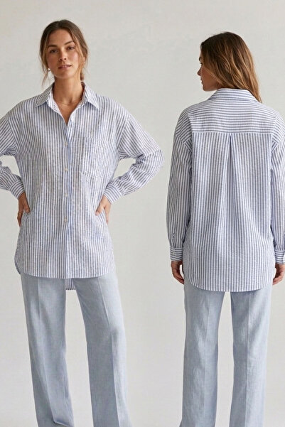 Şiir Tekstil HARBEL Άνετο (Κανονικό) Εφαρμοστό Χαμηλόμανικο Γυναικείο Πουκάμι...