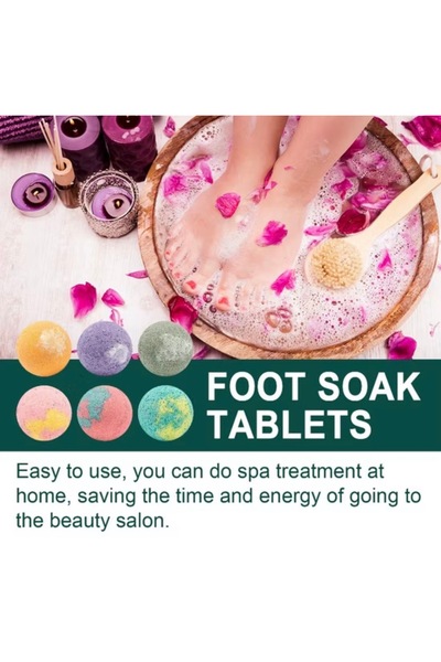 SOUTHMAN كرات ملح البحر بزيت الورد 6قطع مرطبة وتصليحية ومقشرة للقدم