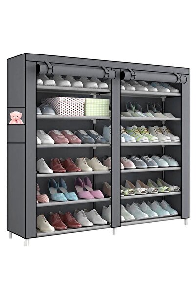 victiny 10-shelf textile shoe cabinet 107x113x30