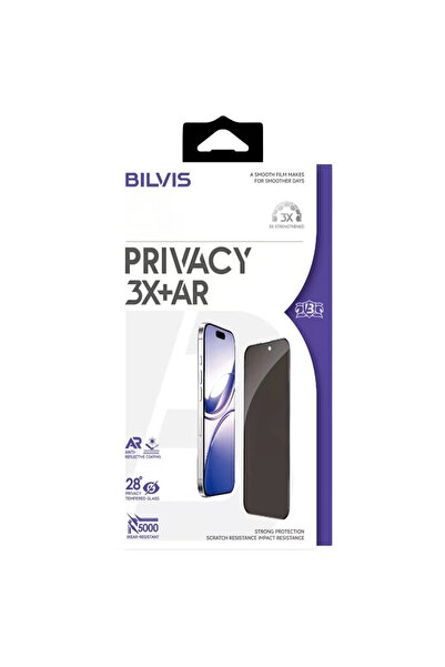 eco port واقي شاشة زجاجي شفاف 3x Ar متوافق مع هاتف iPhone 16 Pro Max - أسود