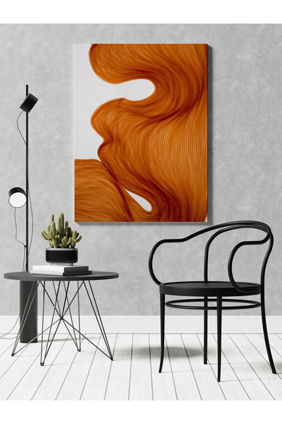 RUGSMODERN Kanvas Tablo Turuncu Boyalı Desenli Temalı Tablo