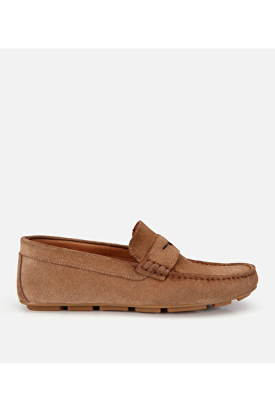 Hotiç Ανδρικό δερμάτινο σουέτ ανοιχτό καφέ Comfort Casual Loafer