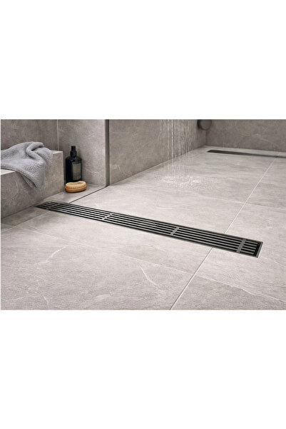 Herum Sifon de duș, montat în pardoseală, liniar, din oțel inoxidabil, set co...