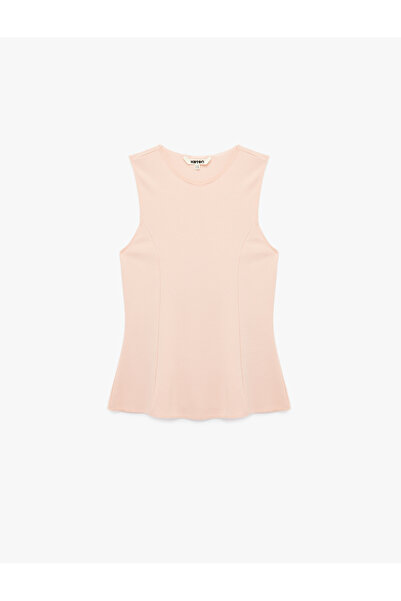 Koton Slim Fit Crew Neck Sleeveless Blouse