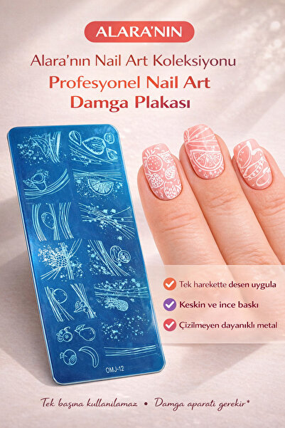 alaraycosmetics Alara’nın Nail Art Koleksiyonu Damga Plakası Profesyonel Stam...