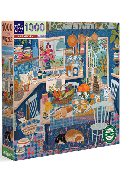 Eeboo Puzzle 1000 piese Bucătărie Albastră (EPZTBUK)