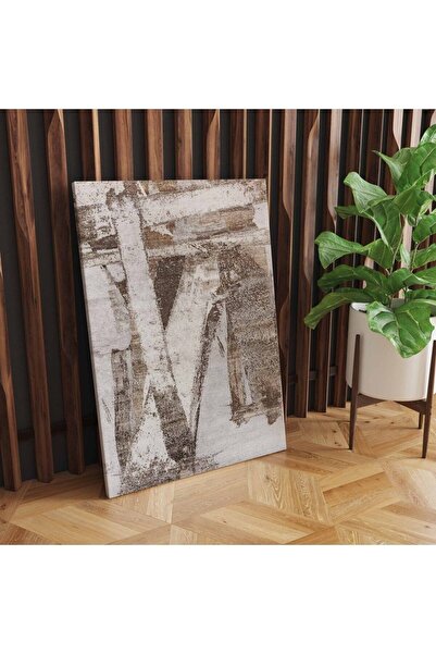 RUGSMODERN Kanvas Tablo Bej Ve Natural Soyut Temalı 47