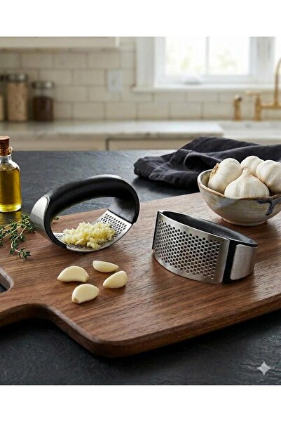 Razmo Luxury Garlic Crusher Stainless Steel with Handle