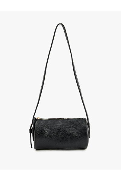 Koton Geantă de umăr tip cilindru cu aspect de piele și curea, cu închidere c...