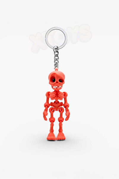 Xtoys Hareketli Dişi İskelet Anahtarlık Kadın Çanta Süsü ve Korku Temalı Komi...