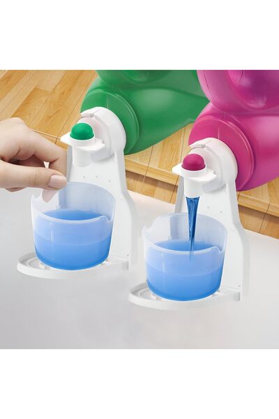 Arabest حامل كوب منظف الغسيل (عبوة من قطعتين) مع صينية لالتقاط قطرات منظف الغ...