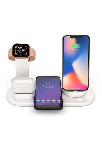 Arabest 3-in-1 Wireless Charger,Fast Wireless Charging Station Rotatable Dock