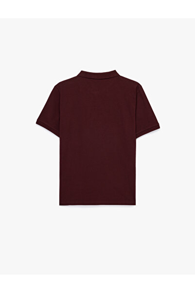 Koton Pamuklu Kısa Kollu Pike Kumaş Düğmeli Polo Yaka Slim Fit Tişört