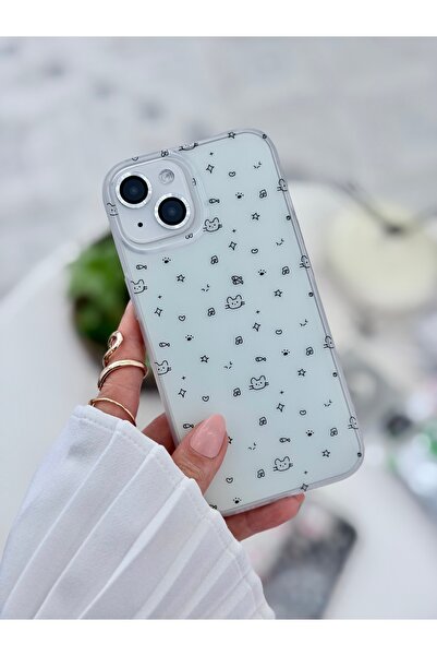 ARTEBA Global iPhone 11 Pro Max Transparent Cat Fish Music Note Patterned Pre...