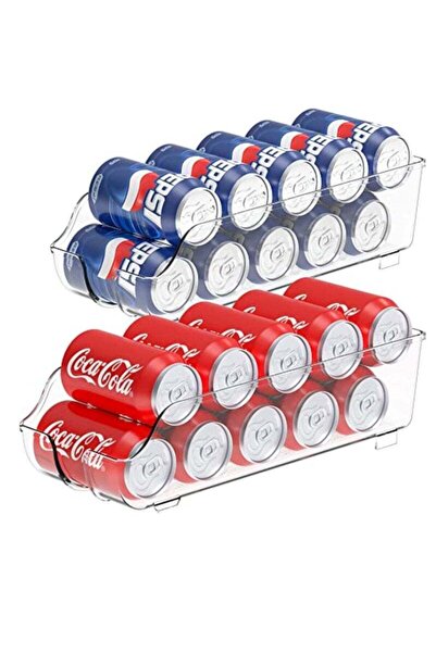 Arabest Clear Refrigerator Organizer - Soda Can & Bottle Storage, Space-Savin...