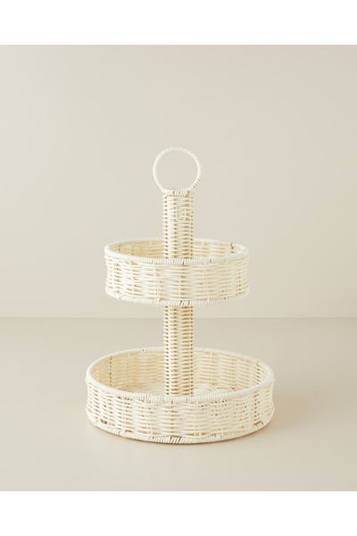 English Home Coastlinear Plastik Katlı Servis 20+27 cm Krem