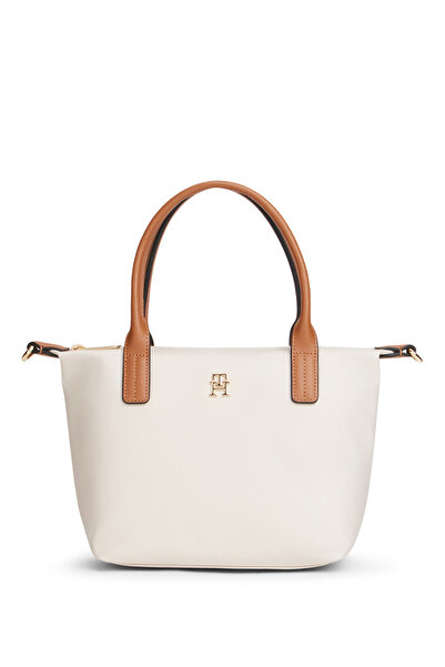 Tommy Hilfiger %100 Geri Dönüştürülmüş Polyamid Krem Kadın Çapraz Çanta AW0AW...