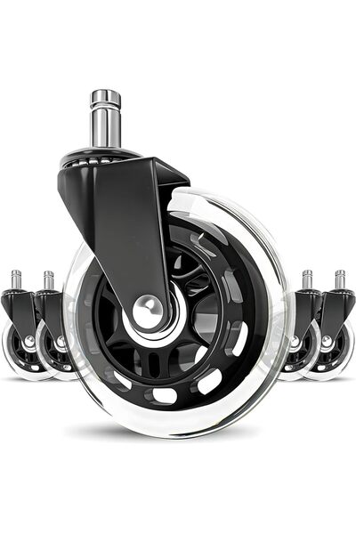 Arabest Office Chair Wheels Set of 5, Smooth & Quiet Rolling, Heavy Duty Cast...
