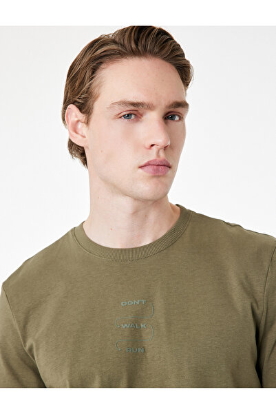 Koton Regular Fit Short Sleeve Cotton Crew Neck Printed T-Shirt