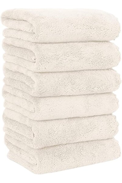 Arabest 6 Pack Microfiber Coral Velvet Highly Absorbent Towels, for Hotel, Ba...