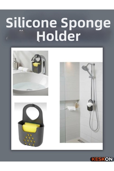 Keskon Practical Hangable Silicone Sponge Holder – Dish Sponge Holder Organiz...