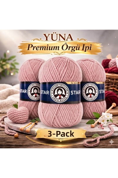 Ören Bayan Star 3-Pack Medium Thick Sweater Cardigan Scarf Baby Knitting Yarn...
