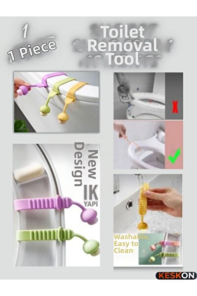 Keskon Mushroom-Shaped Toilet Seat Lifter (1 Piece) – Toilet Seat Riser for C...