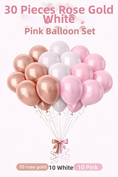 BKMC PARTY 👉   "30 Pieces Mixed Color Balloon Set" |   Premium Party, Birthd...