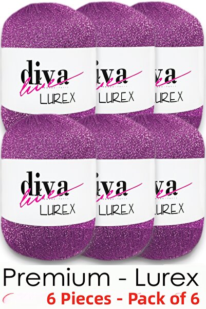 Diva İplik Lurex Premium - 21 Roz (Pachet de 6 bucăți)